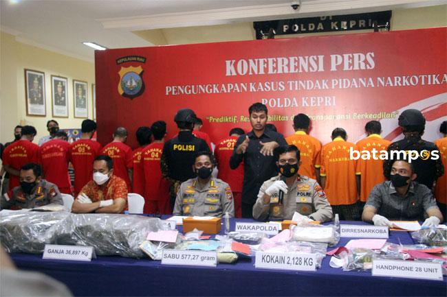 Polda Kepri Tangkap 334 Bandar Narkoba