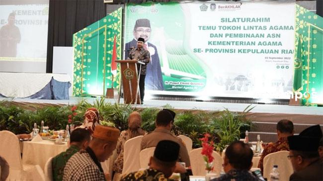 Menteri Agama: Kepri Harus Terus Jaga dan Kerukunan Umat Beragama