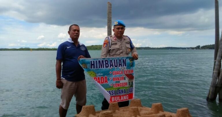 Cuaca Tak Menentu, Polsek Bulang Ingatkan Nelayan Untuk Waspada