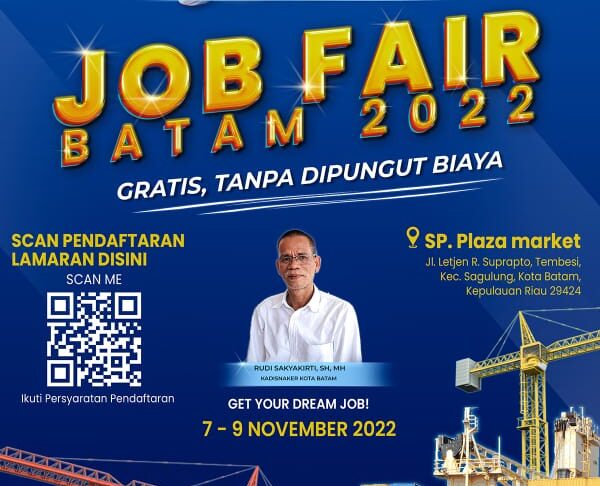 Siapkan Lamaran, 32 Perusahaan Butuh 1.880 Pekerja di Job Fair Batam 2022