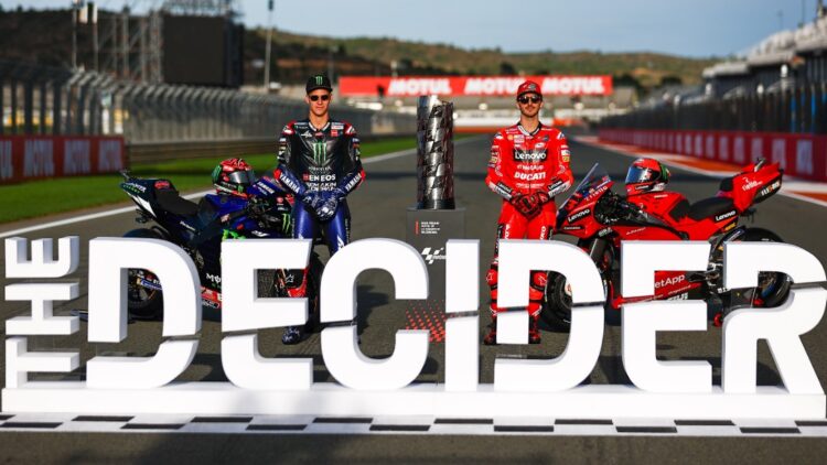 Perebutan Gelar Juara MotoGP: Quartararo Bakal Geber Habis, Bagnaia Main Aman