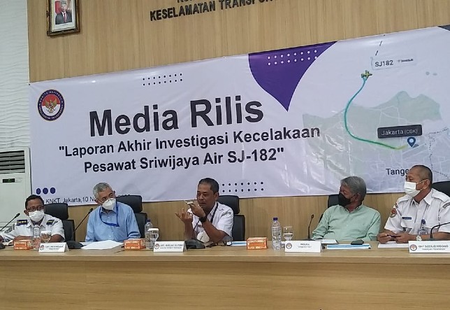 KNKT Sebut Penyebab Kecelakaan Pesawat Sriwijaya Air 182 Bukan Mesin