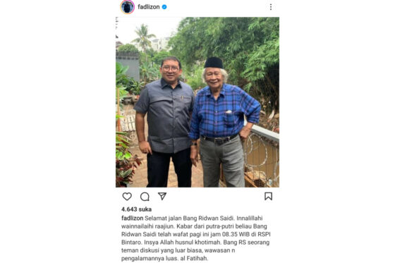 Budayawan Betawi Ridwan Saidi Wafat Diduga Akibat Pecah Pembuluh Darah