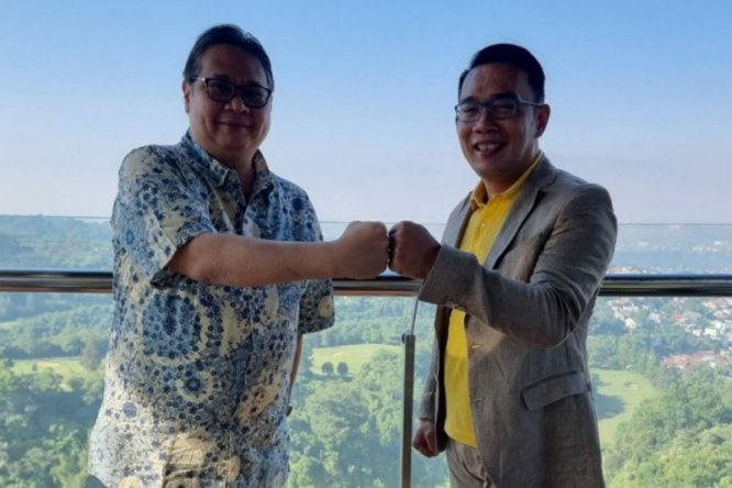Airlangga Bakal Langsung Umumkan Ridwan Kamil Masuk Golkar