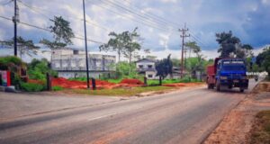 Satpol PP Bintan Hentikan Aktivitas Penimbunan Lahan di jalan Nusantara, Kijang