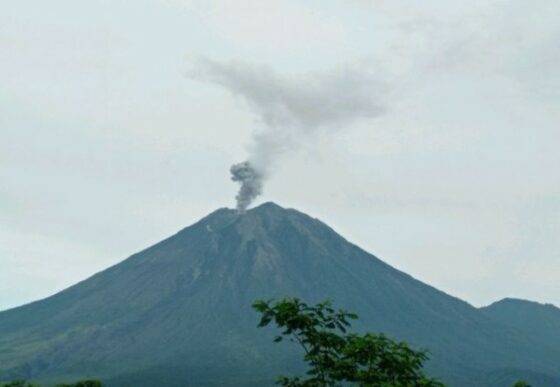 Disertai Gemuruh dan Guguran, Gunung Semeru Erupsi Lagi