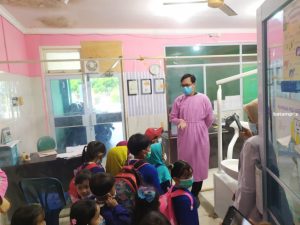 Siswa TK Bhakti Awlya Kunjungan Edukasi ke Puskesmas Mentigi, Tanjunguban