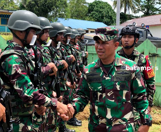 Danrem 181/PVT Kunjungi Pos Satgas Satuan Organik Yonif Raider Khusus 136/TS