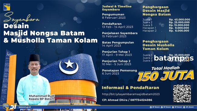 BP Batam Gelar Sayembara Desain Masjid Nongsa dan Musala Taman Kolam