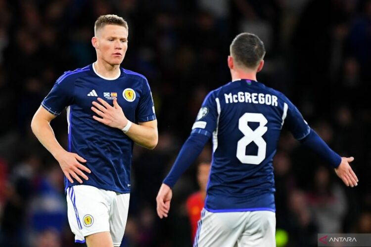 Scott McTominay Bikin 2 Gol, Skotlandia Tumbangkan Spanyol