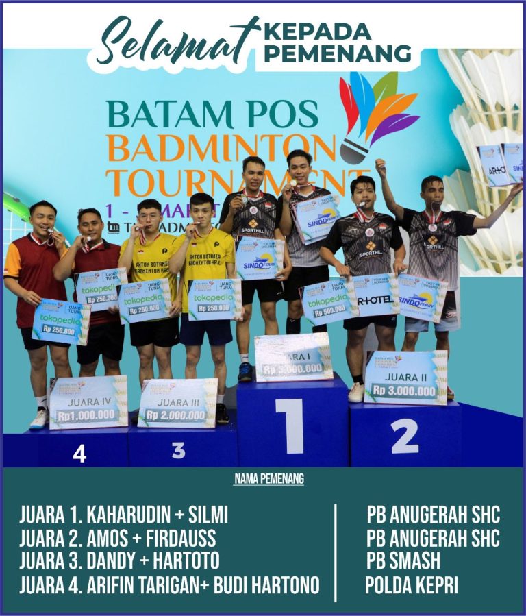 Kaharudin/Silmi Juara Batam Pos Badminton Tournament