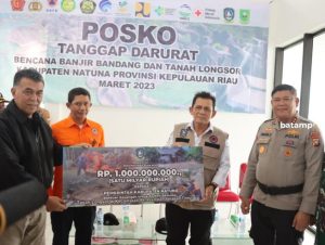 Pemprov Kepri Bantu Rp1 Miliar, BNPB Bantu 5 Motor dan 1 Mobil Dapur Untuk Bencana Serasan