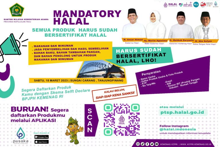 Kemenag Gelar Kampanye Mandatory Halal di 13 Lokasi di Kepri
