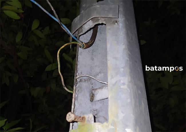 Kabel PJU di Depan SPBU Pandanwangi Dicuri Lagi