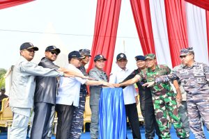 Gubernur Ansar Dampingi Kepala Bakamla RI Laksdya TNI Aan Kurnia Lakukan Ground Breaking Pembangunan Dermaga Bakamla di  Batam