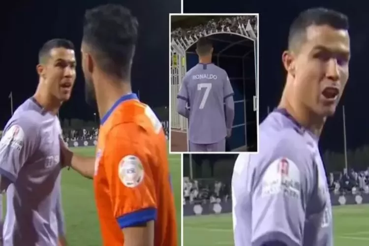 Gagal Cetak Gol, Cristiano Ronaldo  Ajak Ribut Pemain Lawan