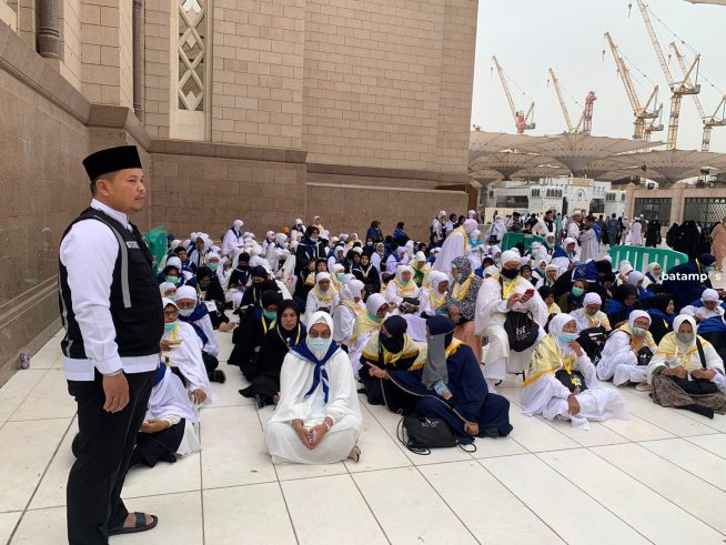 JCH Kloter 3 Embarkasi Batam Dapat Tasreh Masuk Raudhah