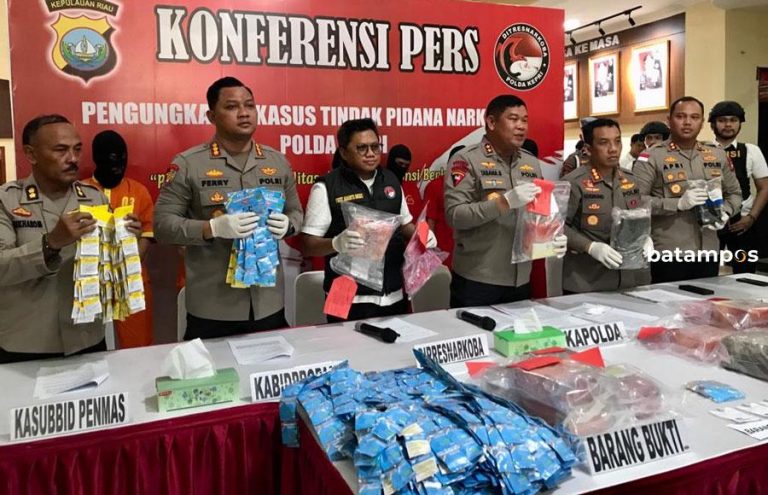 Polda Kepri Ungkap Peredaran Berbagai Jenis Narkotika Selama Satu Bulan