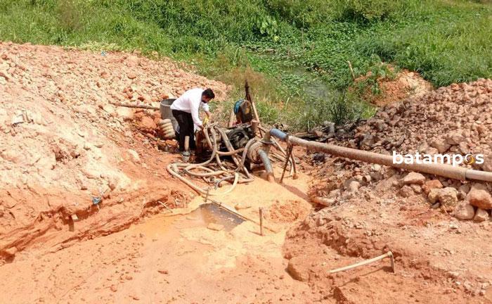 Polda Kepri Hentikan Tambang Pasir Ilegal di Galang