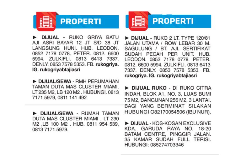 Yang Cari Properti Merapat di Sini