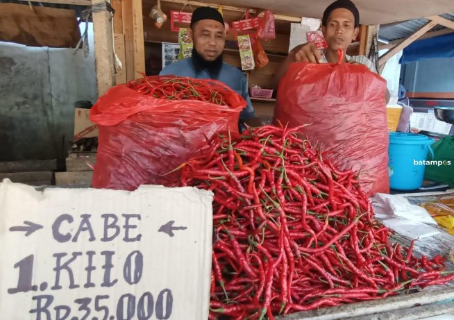 Hasil Panen Melimpah, Harga Cabai Merah Keriting di Pasar Mutiara Turun Harga
