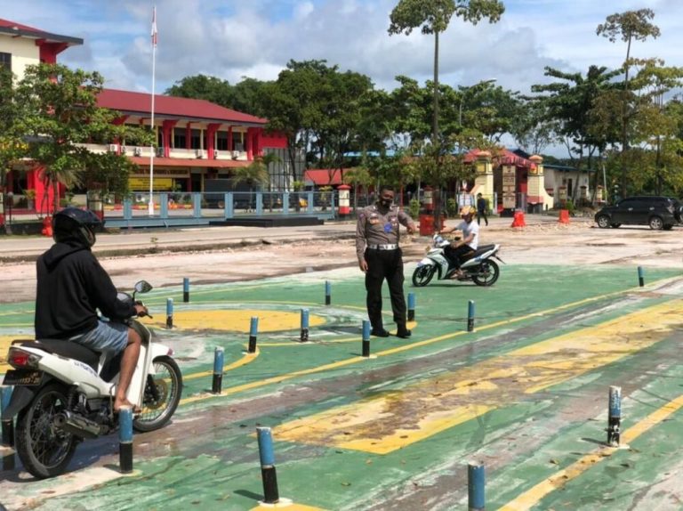 Skema Ujian Praktik SIM C Terbaru Sudah Diberlakukan di Polresta Barelang