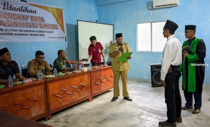 Camat Kundur Barat Tugas Kepala Dusun Perpanjangan Pemerintah