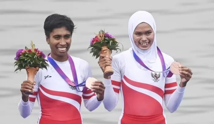 Chelsea dan Mutiara Rebut Medali Pertama Indonesia di Asian Games 2022