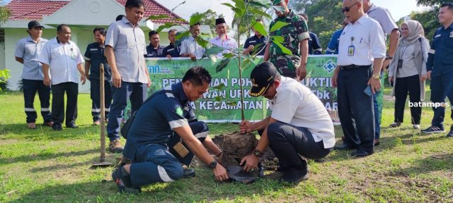 Kurangi Polusi dan Hijaukan Kawasan, PT Timah Tbk Tanam 180 Batang Tanaman Produktif di Kecamatan Kundur Barat