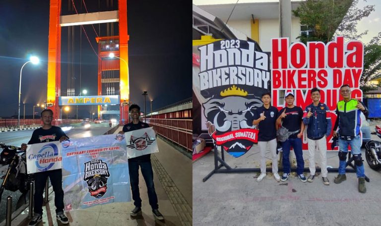 Euforia Bikers One Heart Community Kepri di Honda Bikers Day Regional Sumatera 2023