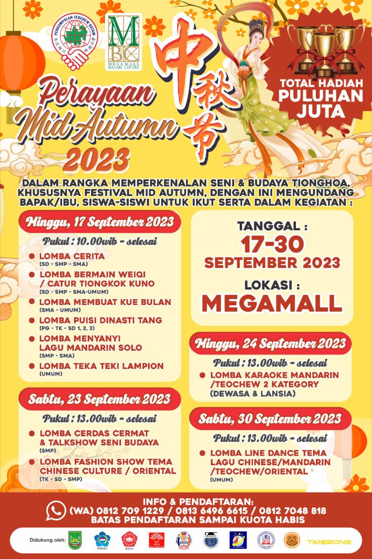 Perayaan Mid Autumn Festival 2023 di Mega Mall Batam Center