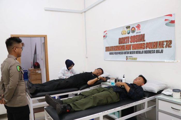 HUT ke 72 Devisi Humas Polri, Polresta Gelar Donor Darah