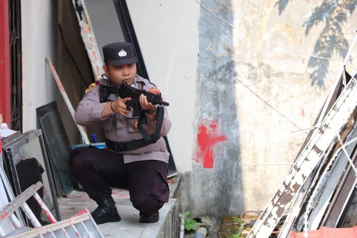 Jelang Pemilu 2024, Polisi Gelar Simulasi Sispam Mako