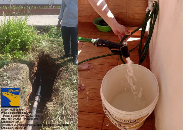 Respon Cepat BU SPAM BP Batam, Perbaikan Pipa di Perumahan Baloi Telah Selesai