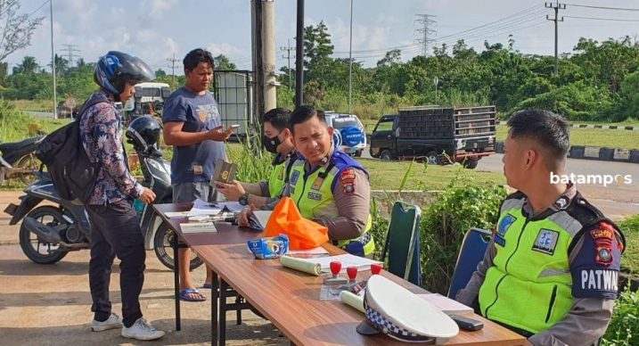 7 Sepeda Motor Terjaring Razia di Bundaran Km 16 Toapaya