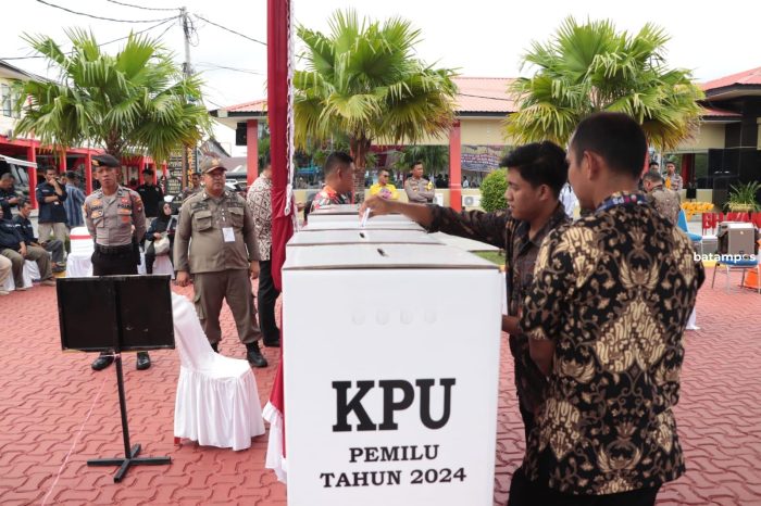 Polres Karimun Gelar Simulasi Pengamanan TPS