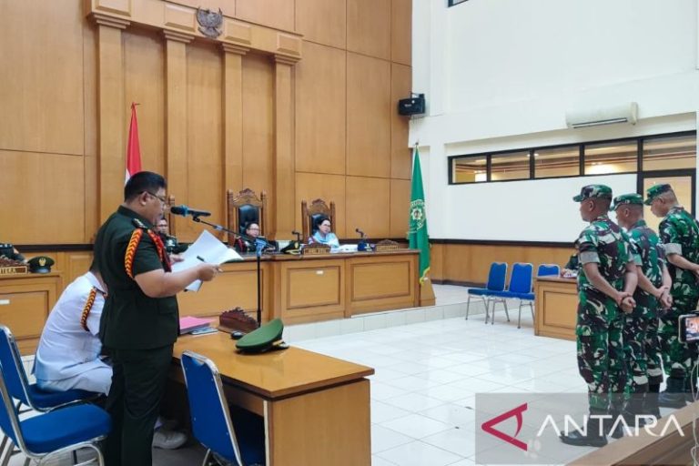 3 Prajurit TNI AD Dituntut Hukuman Mati
