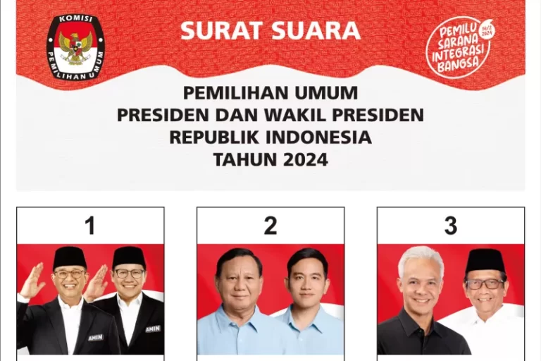 Ini Desain Surat Suara Pilpres 2024 yang Sudah Disepakati Paslon