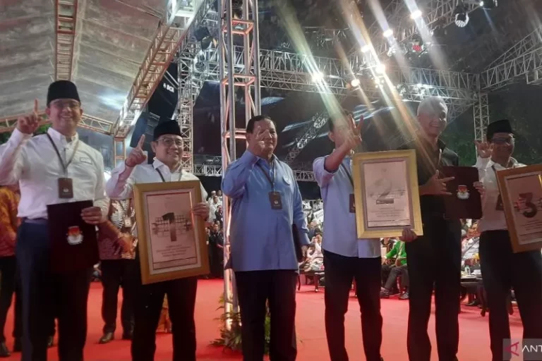 Anies-Muhaimin Nomor 1, Prabowo-Gibran Nomor 2, Ganjar-Mahfud Nomor 3