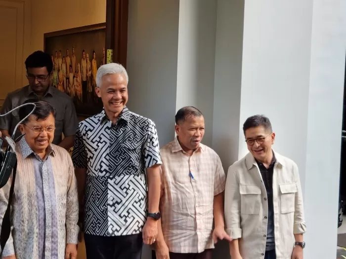 Ganjar Pranowo Temui Jusuf Kalla Ditemani Arsjad Asjid dan Hary Tanoe