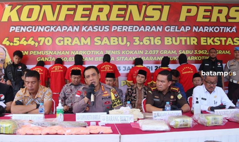 Polresta Barelang Tangkap Sindikat Narkoba Internasional