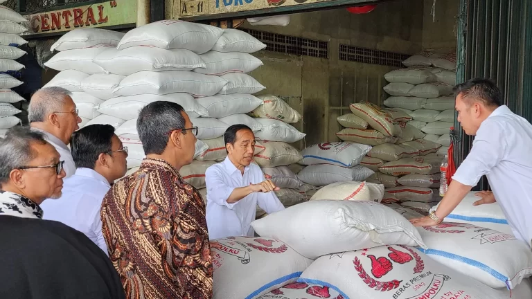 Beras Premium Langka di Minimarket, Jokowi Temukan Stok Melimpah di Pasar Induk