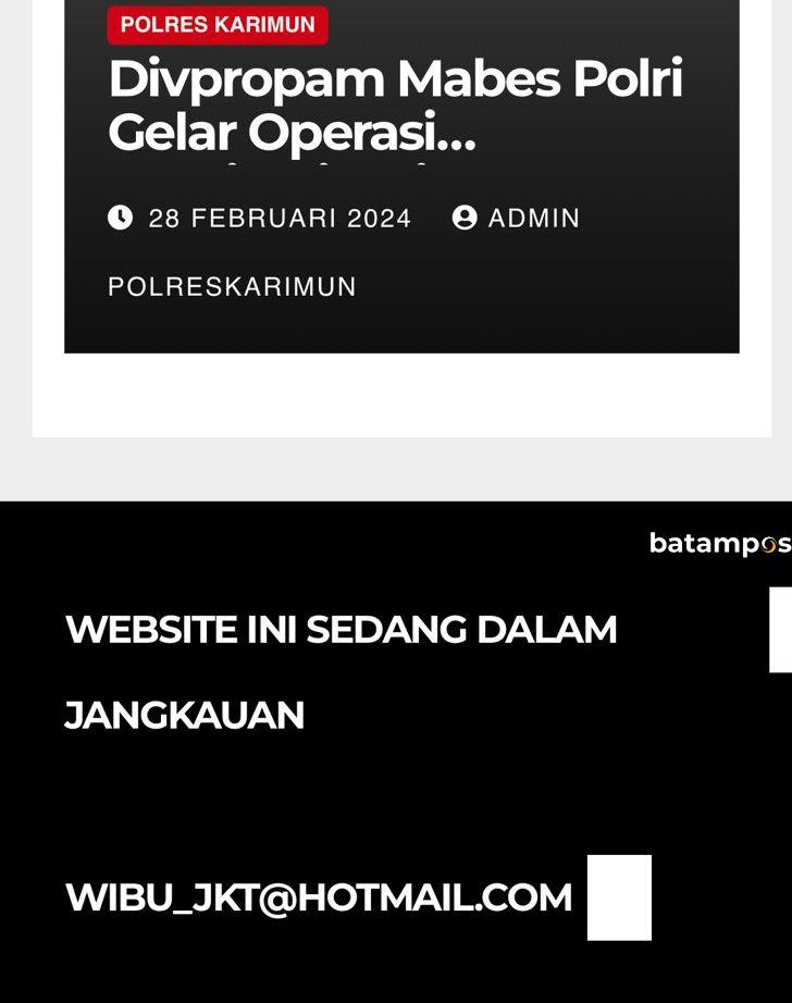 Ternyata Hal Ini Penyebab Website Polda Kepri Diretas