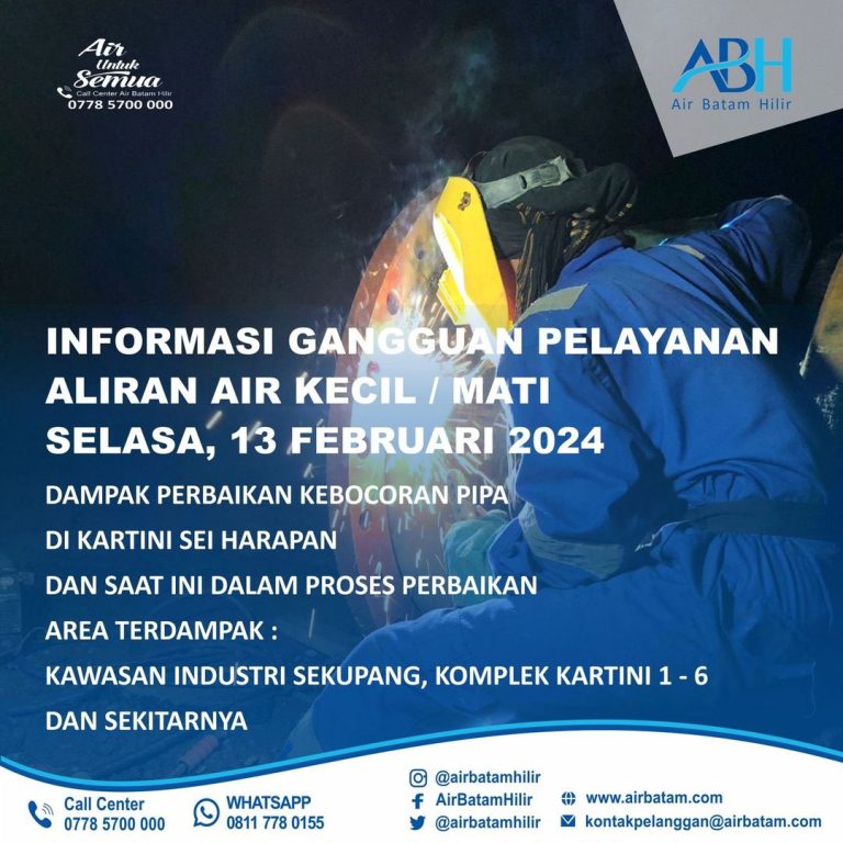Ada Pipa Bocor di Kawasan Kartini Sekupang