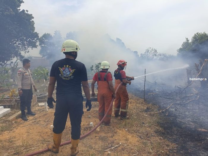 Sehari, 4 Lokasi Lahan di Kawasan Senggarang Terbakar