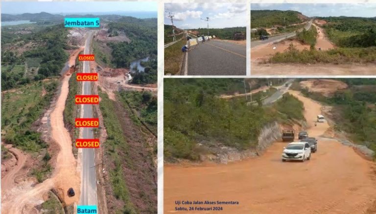 Jalan Trans Barelang Ditutup Sementara