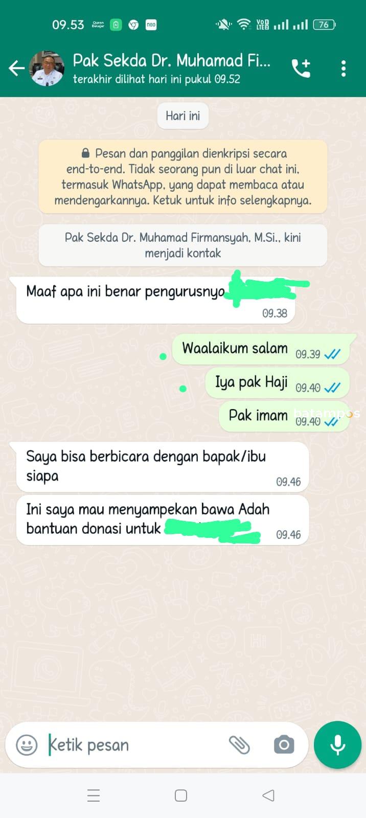 Waspada, Penipuan Catut Nama Sekda Karimun