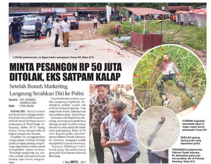 Minta Pesangon Rp 50 Juta Ditolak, Eks Satpam Kalap