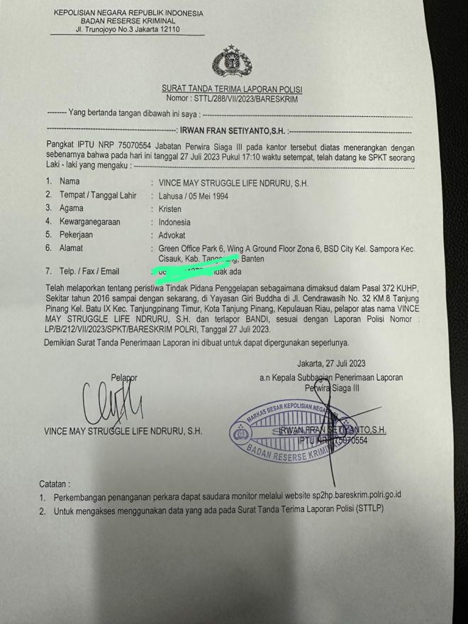 Pengusaha Teh Prendjak Asal Tanjungpinang Terjerat Dugaan Penggelapan Sertifikat Tanah
