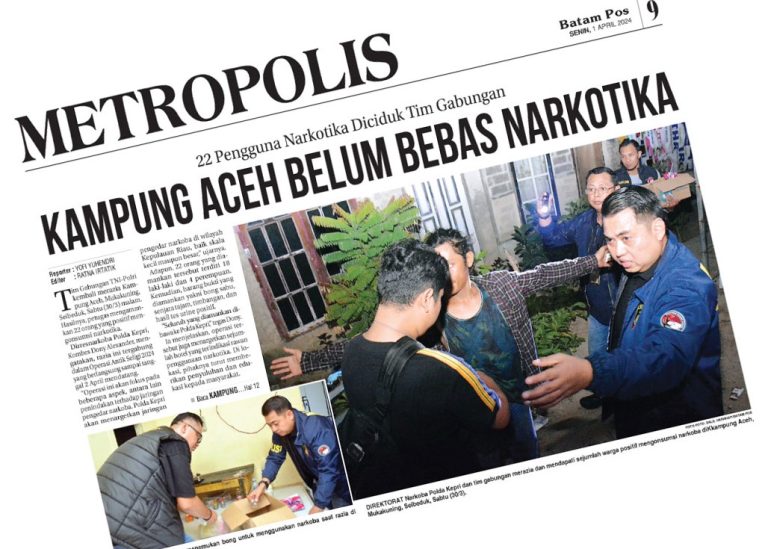 Kampung Aceh Belum Bebas Narkotika